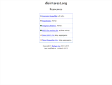 Tablet Screenshot of disinterest.org